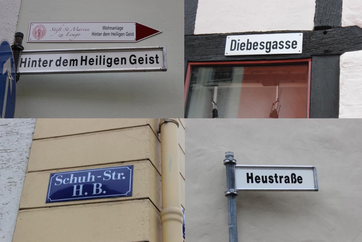Hinschauen lohnt sich: Lemgo hat viele interessante Straßennamen. (Fotos: Marlen Grote)